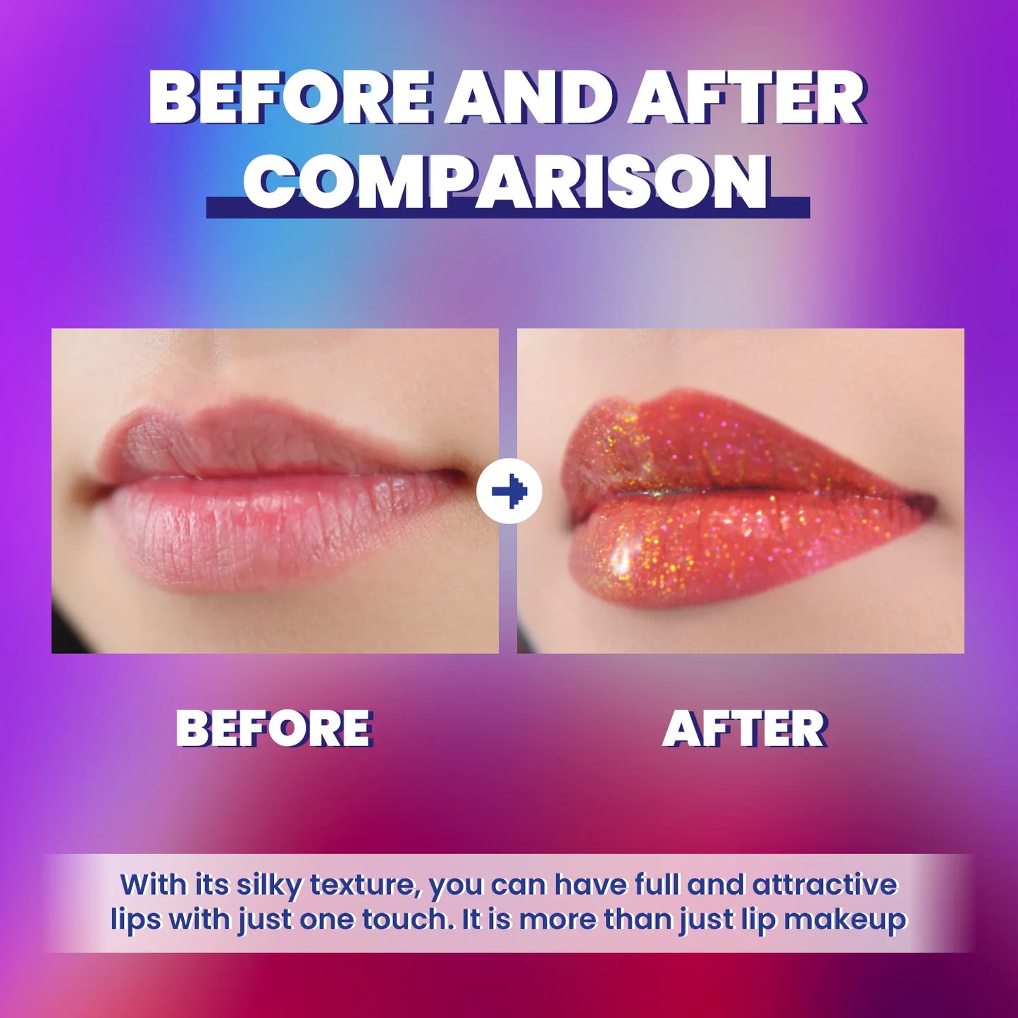 2 in 1 glitter lip gloss