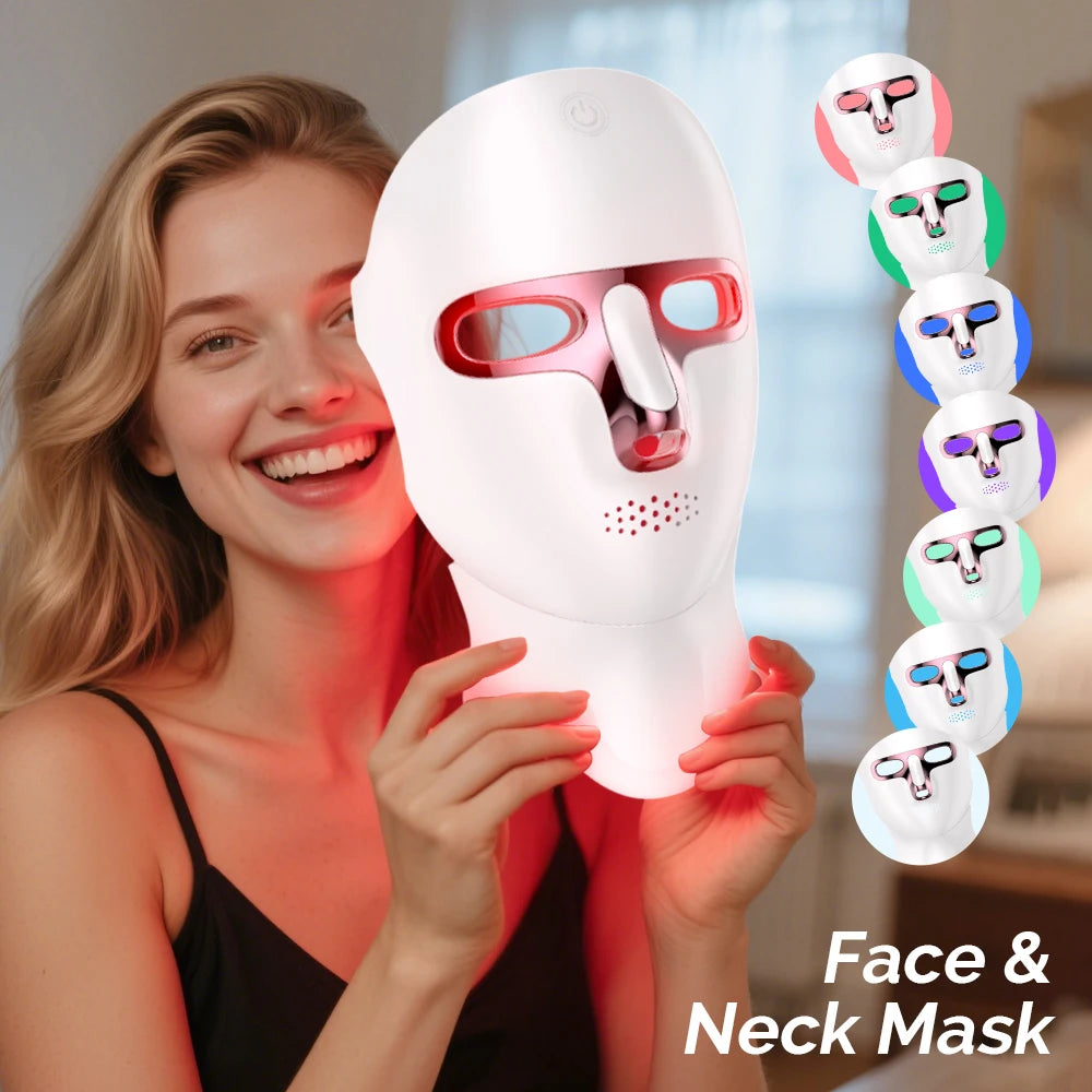 7 Color LED Facial Mask Face