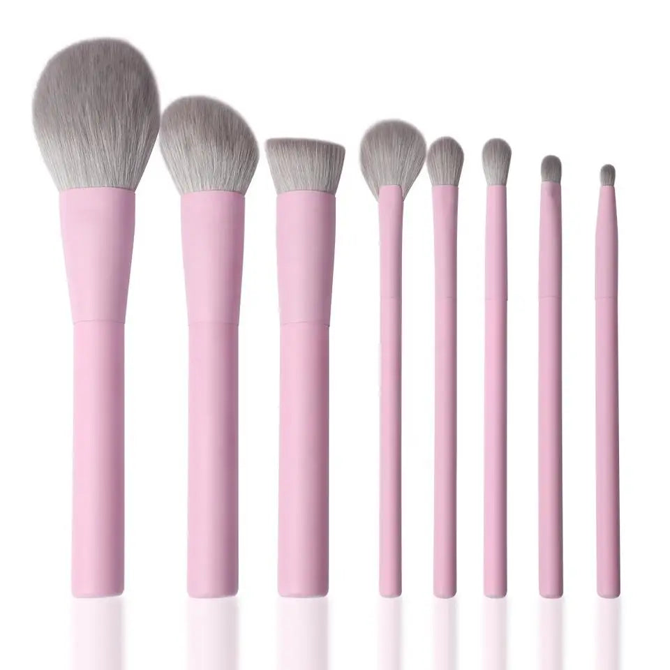 New Purple Pink Makeup Brushes Set