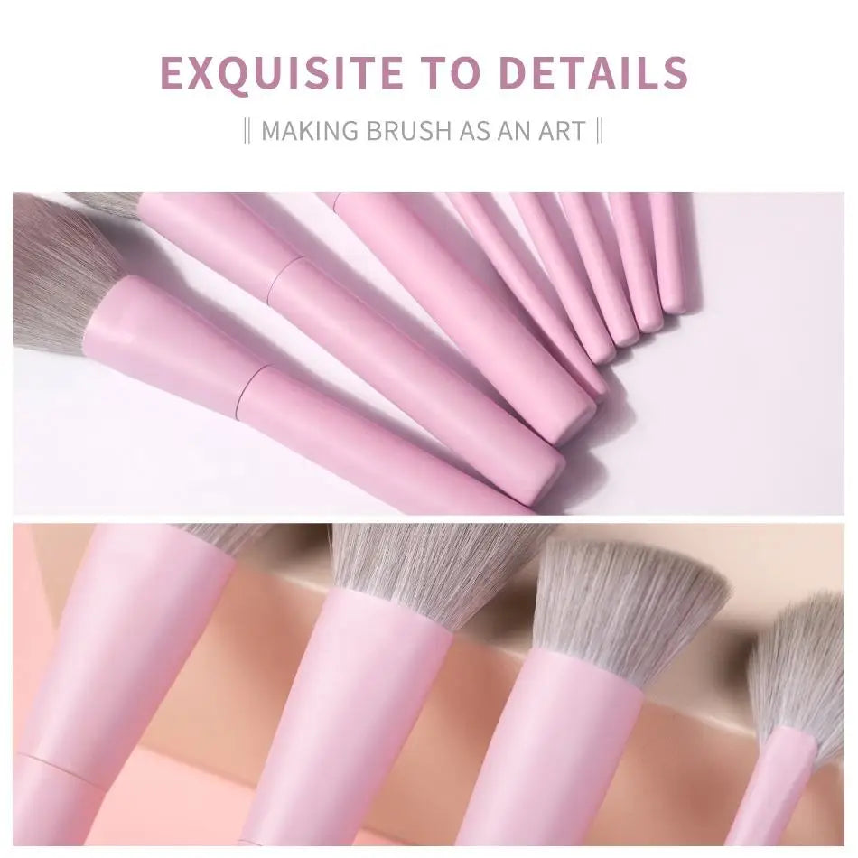 New Purple Pink Makeup Brushes Set