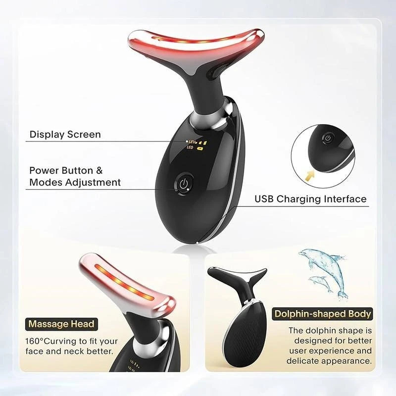 7LED Color Vibrating Neck Device