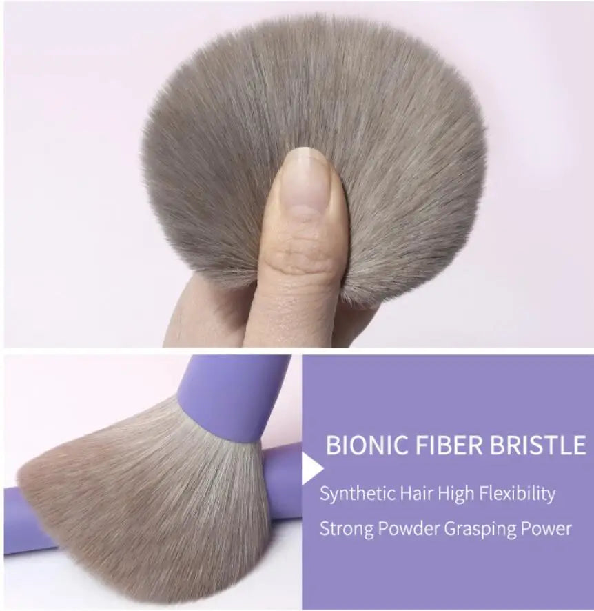 New Purple Pink Makeup Brushes Set