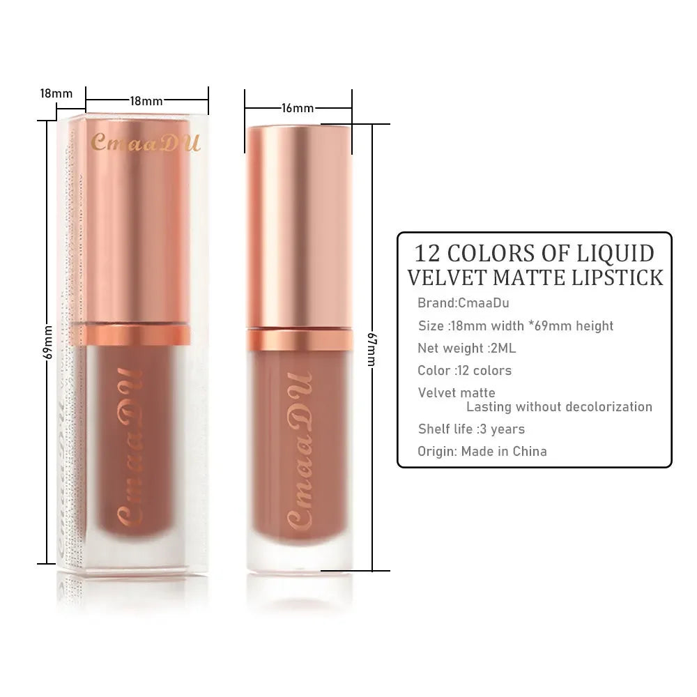 New  Waterproof  Lipsticks Matte Velvet Lip Gloss