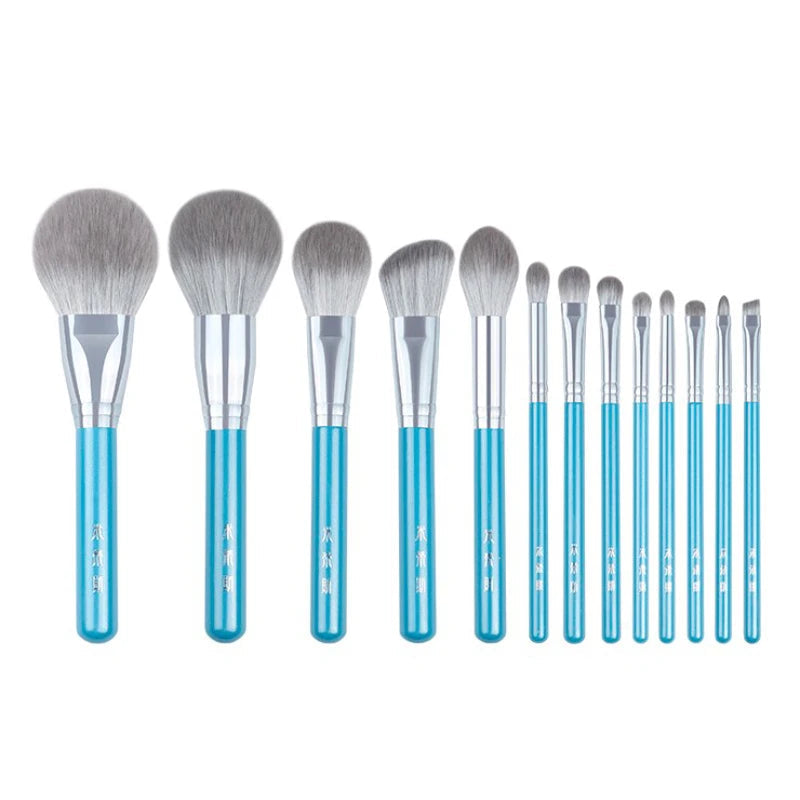 13pcs/set Blue Makeup brushes whole set