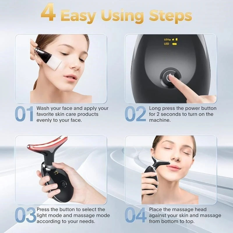 7LED Color Vibrating Neck Device