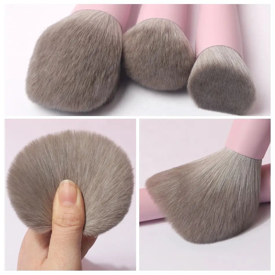 New Purple Pink Makeup Brushes Set