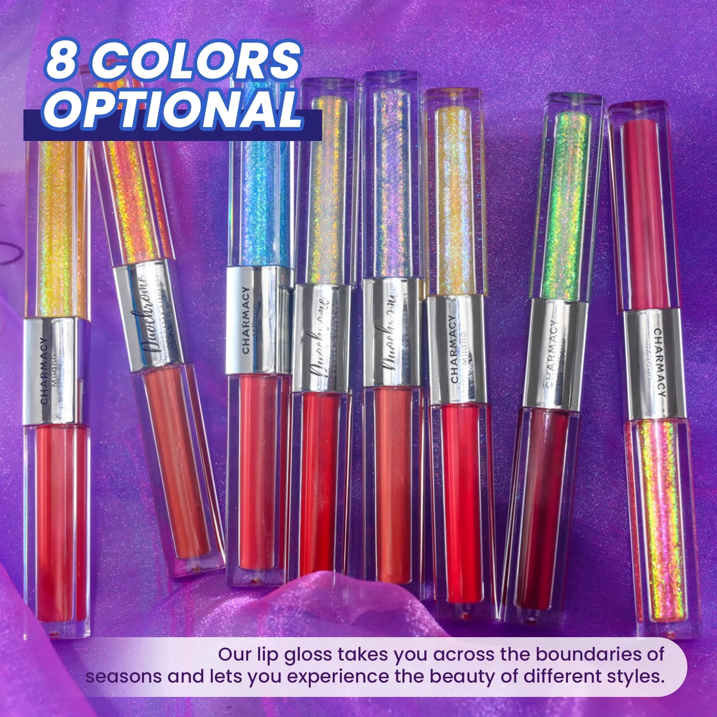 2 in 1 glitter lip gloss